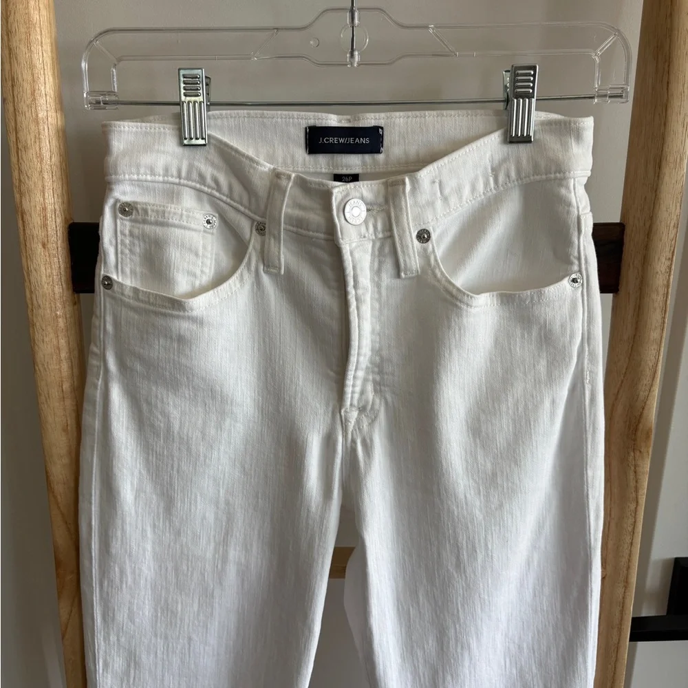 J. Crew Women's White Jeans (9” Toothpick High-Rise)